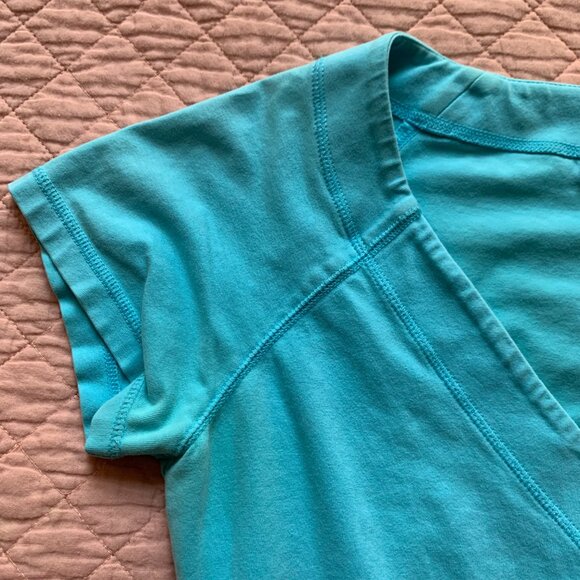 MEXX - Faux Wrap Tee shirt is a short sleeve turquoise medium - Picture 5 of 8